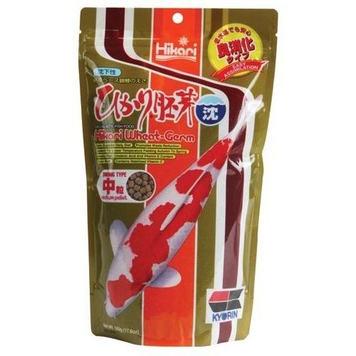 Hikari Wheat Germ Koi Fish Food (Sinking) - 17.6 oz. (Medium Pellets)