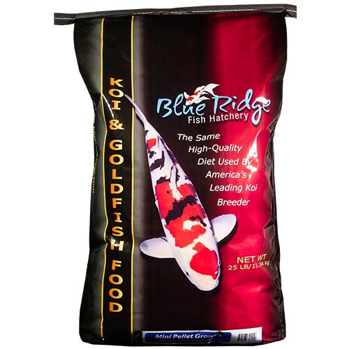 Blue Ridge Growth Koi Fish Food - 25 lbs. (Mini Pellet)
