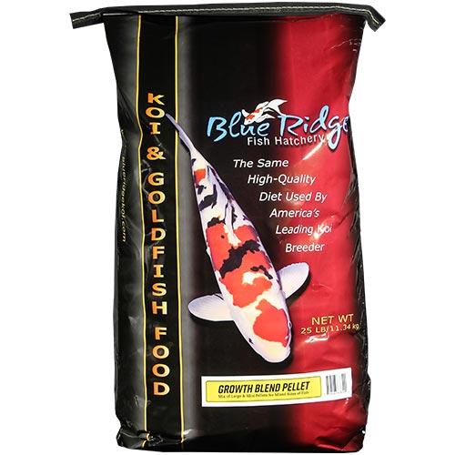 Blue Ridge Blend Koi Fish Food - 25 lbs. (Large & Mini Pellet Mix)